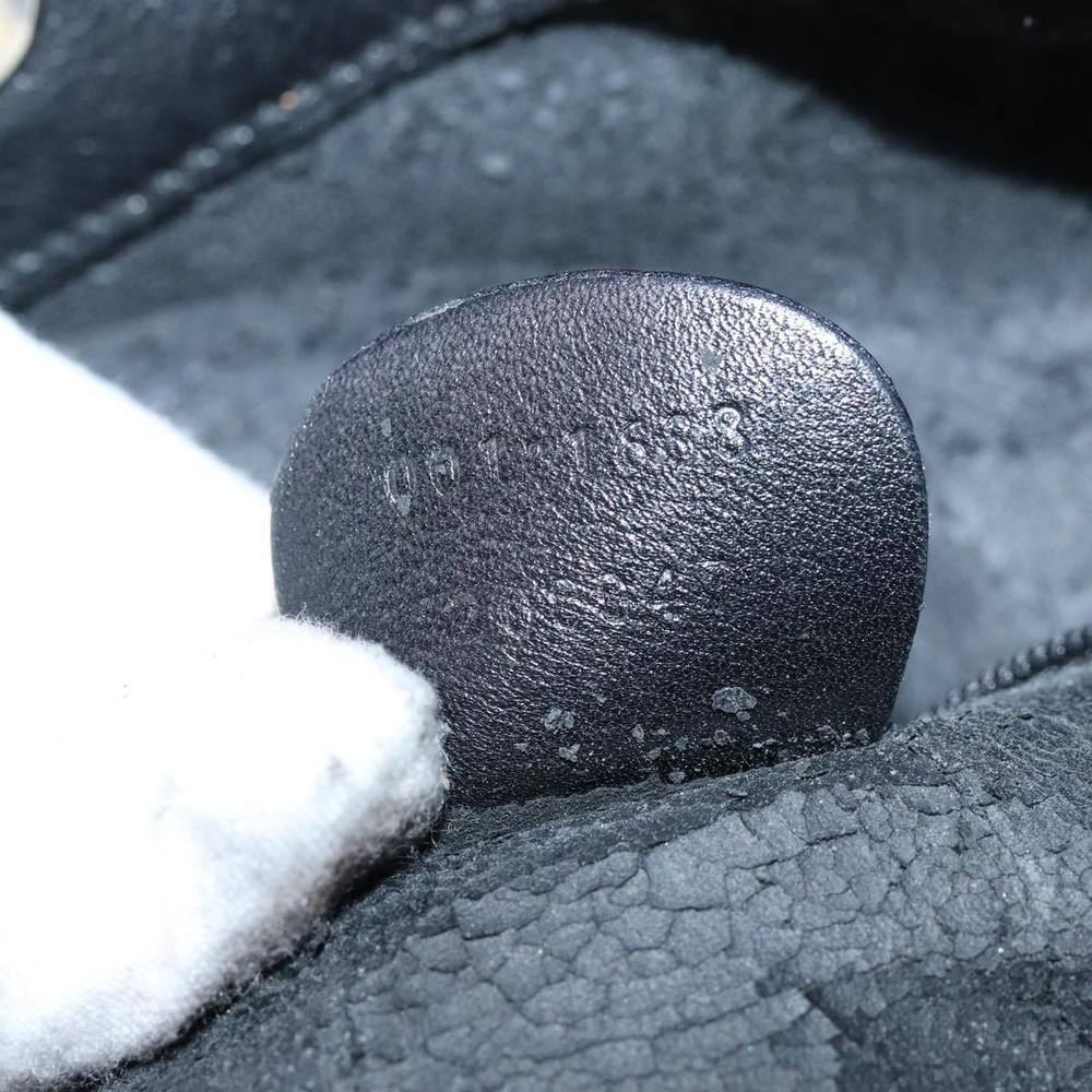 GUCCI Bamboo Shoulder Bag Leather 2way Black Auth 70623 - Picture 12 of 16